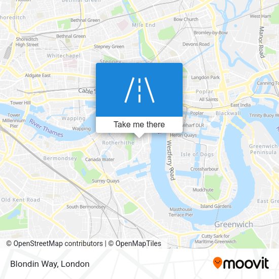 Blondin Way map