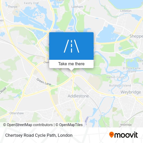 Chertsey Road Cycle Path map