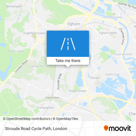 Stroude Road Cycle Path map