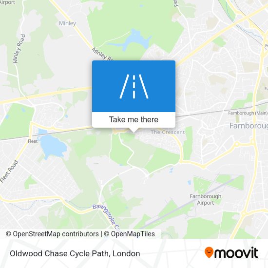 Oldwood Chase Cycle Path map