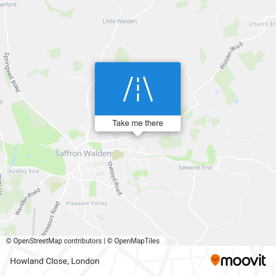 Howland Close map