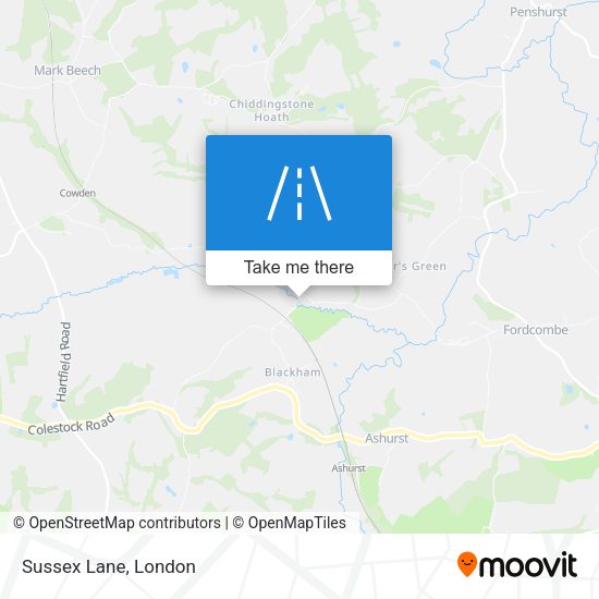 Sussex Lane map