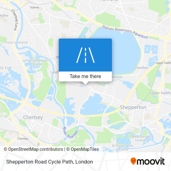 Shepperton Road Cycle Path map
