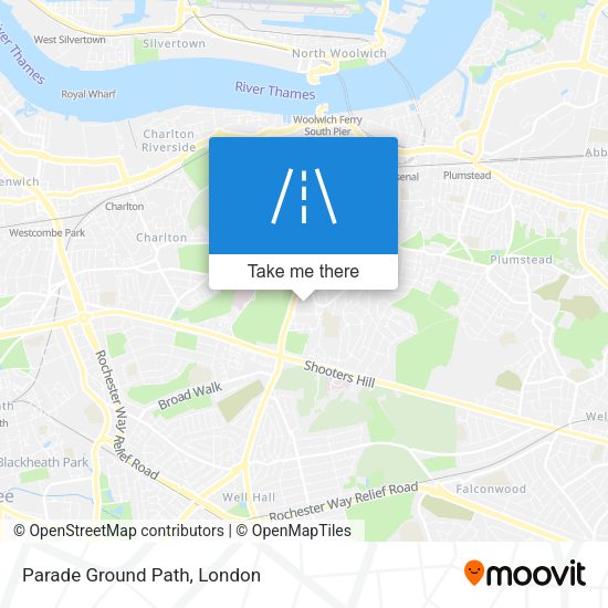 Parade Ground Path map