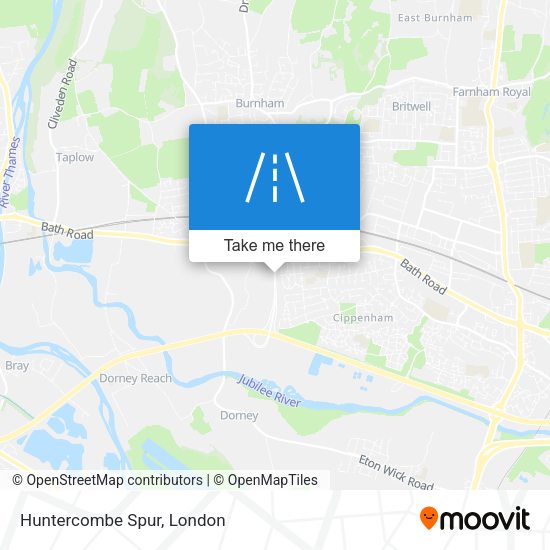 Huntercombe Spur map