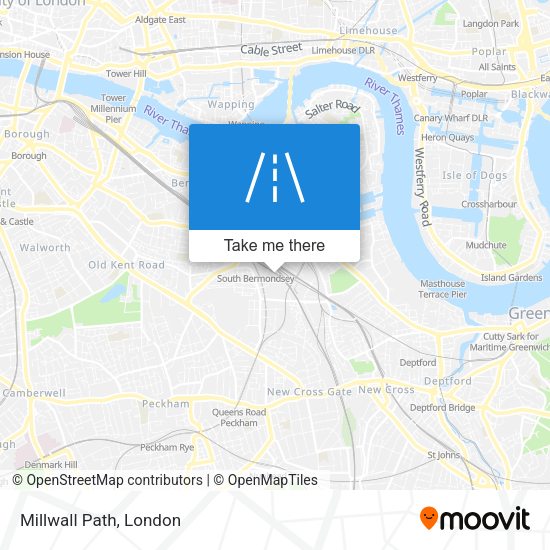 Millwall Path map