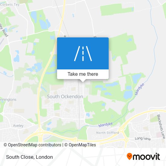 South Close map