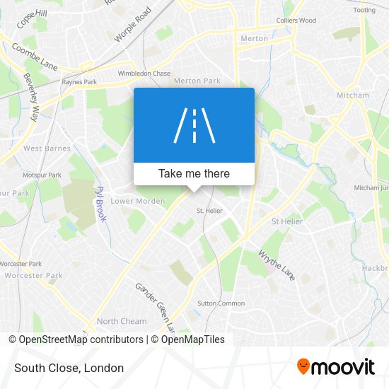 South Close map