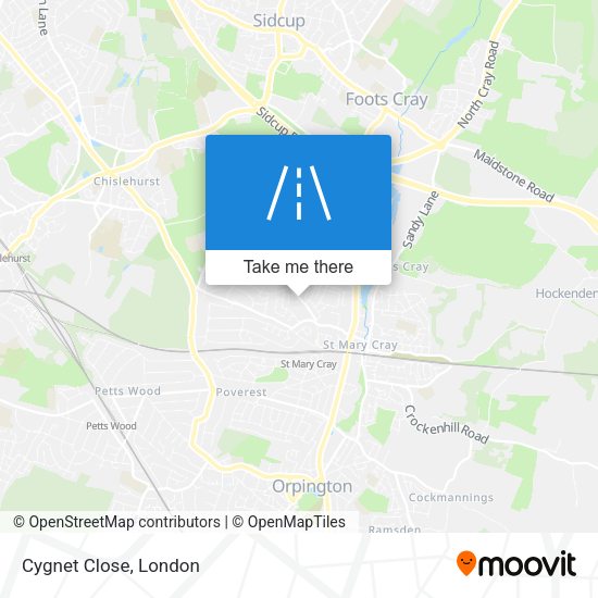 Cygnet Close map