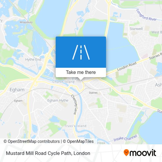 Mustard Mill Road Cycle Path map