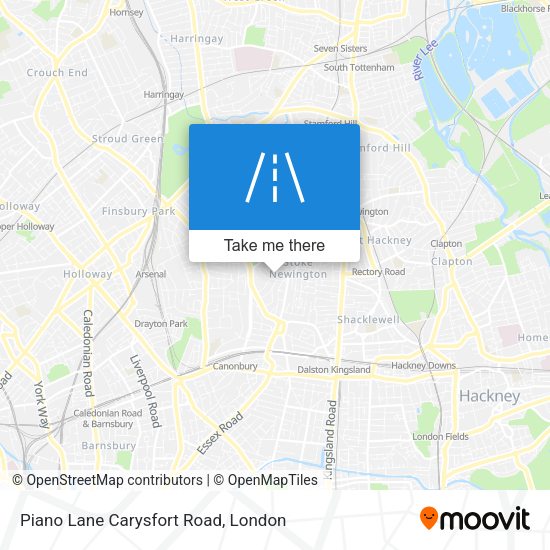 Piano Lane Carysfort Road map
