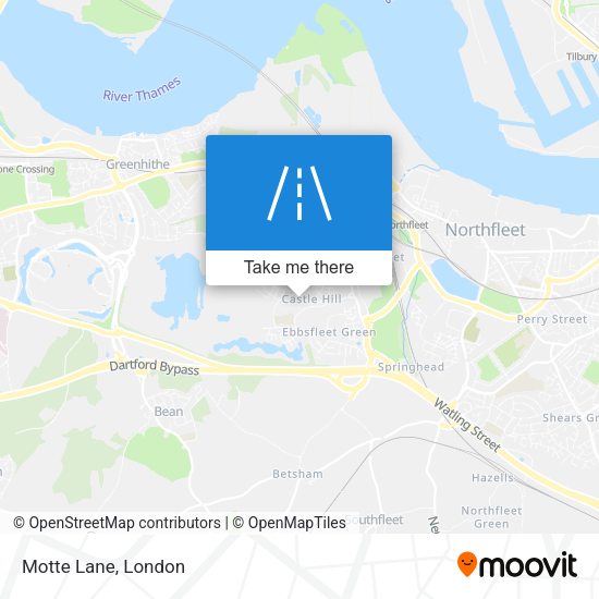 Motte Lane map