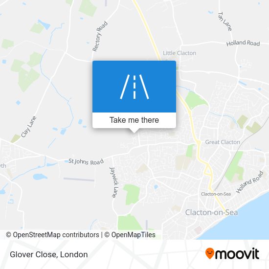 Glover Close map