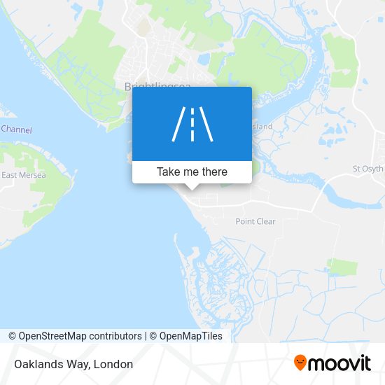 Oaklands Way map