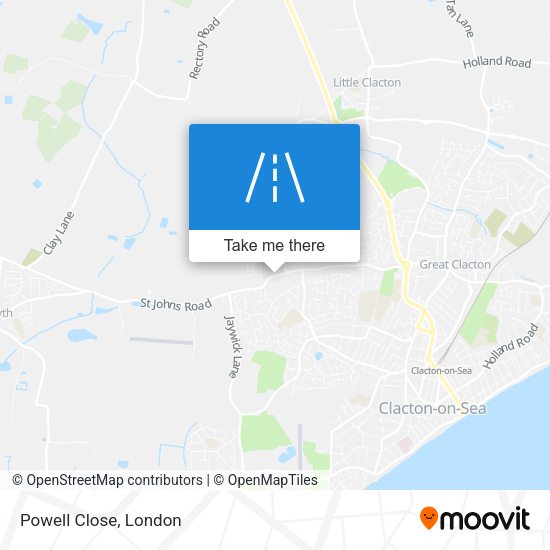 Powell Close map