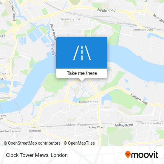 Clock Tower Mews map