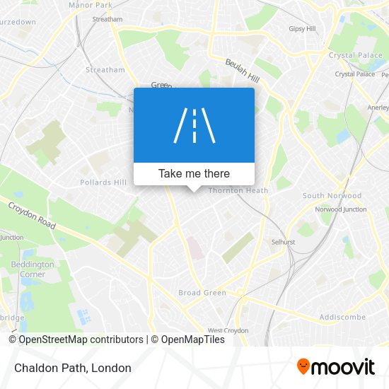 Chaldon Path map