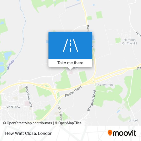 Hew Watt Close map