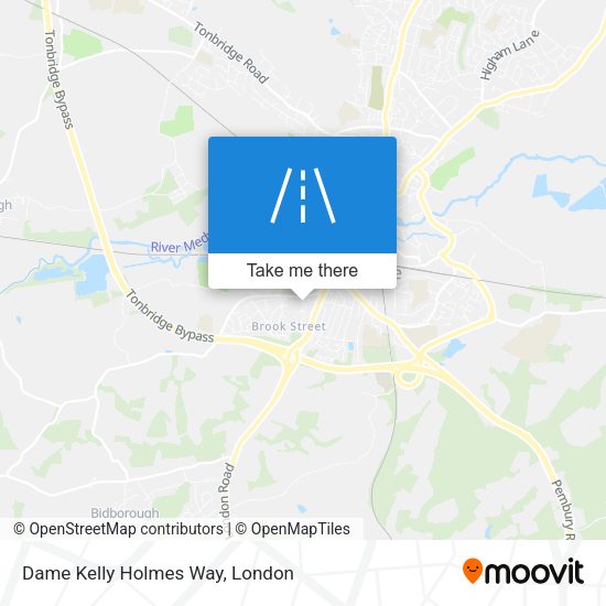 Dame Kelly Holmes Way map