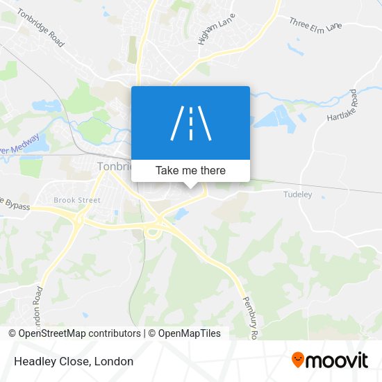 Headley Close map