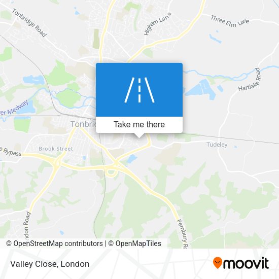 Valley Close map