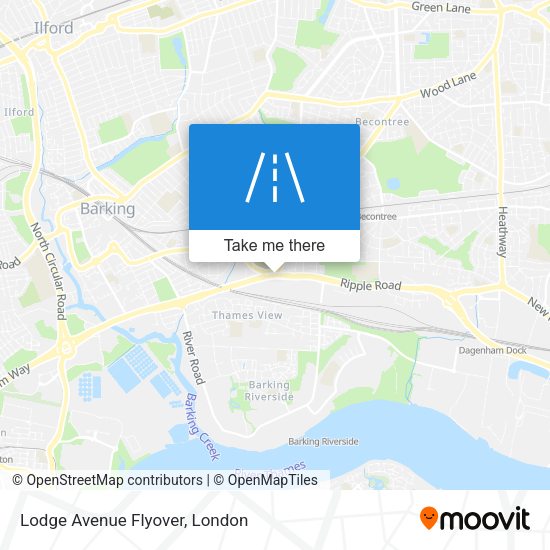 Lodge Avenue Flyover map