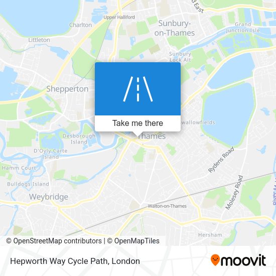 Hepworth Way Cycle Path map