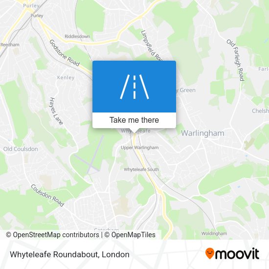 Whyteleafe Roundabout map