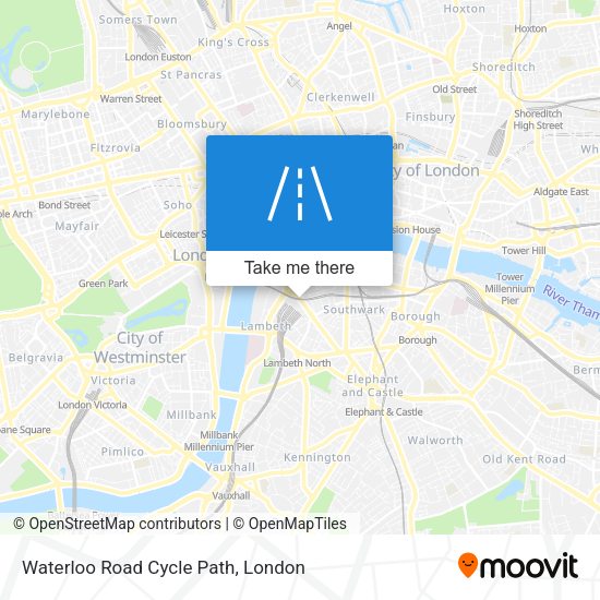 Waterloo Road Cycle Path map
