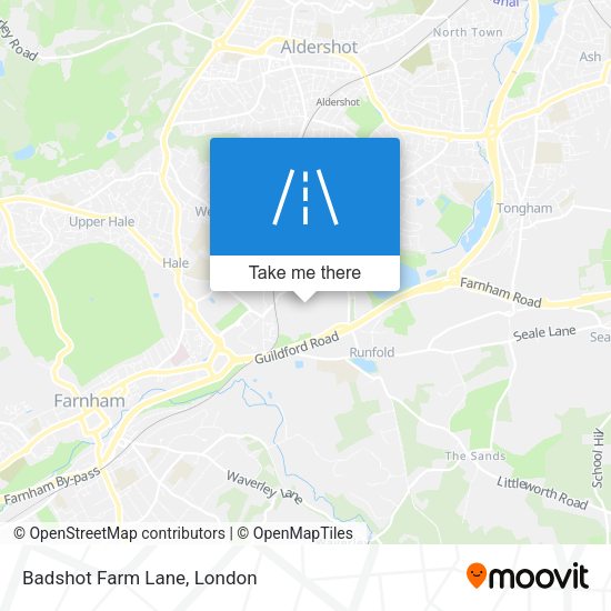 Badshot Farm Lane map