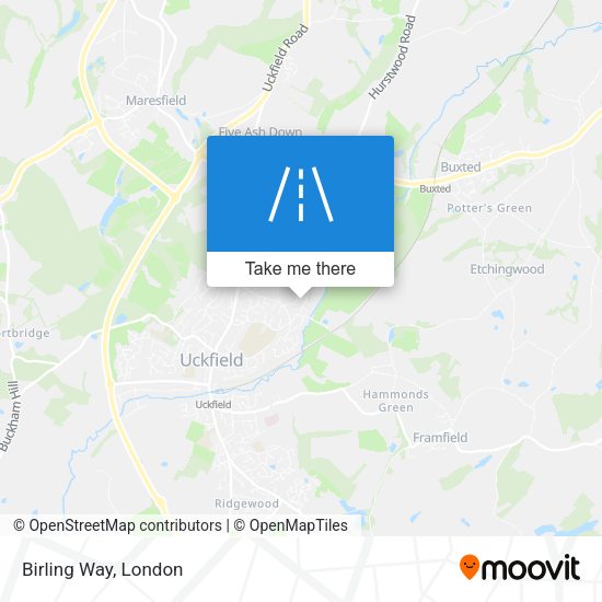 Birling Way map