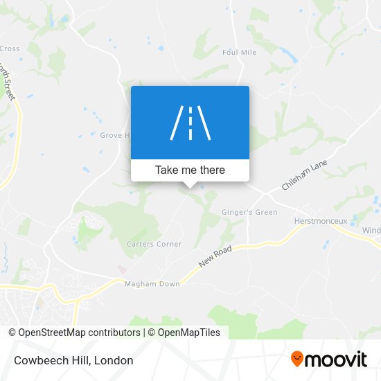 Cowbeech Hill map