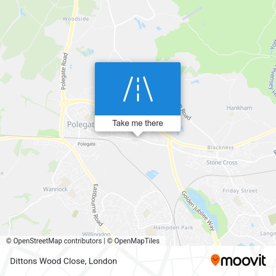 Dittons Wood Close map