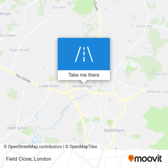 Field Close map