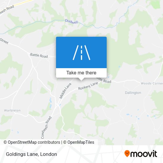 Goldings Lane map