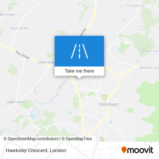 Hawksley Crescent map