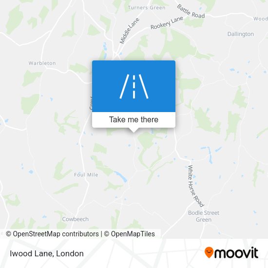 Iwood Lane map