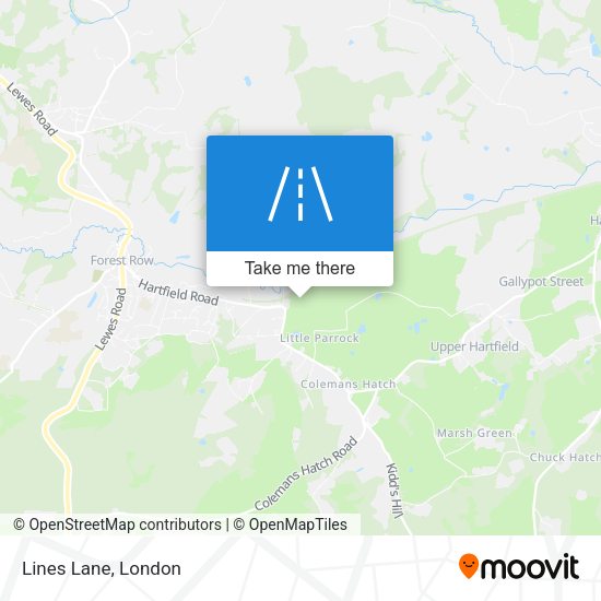 Lines Lane map