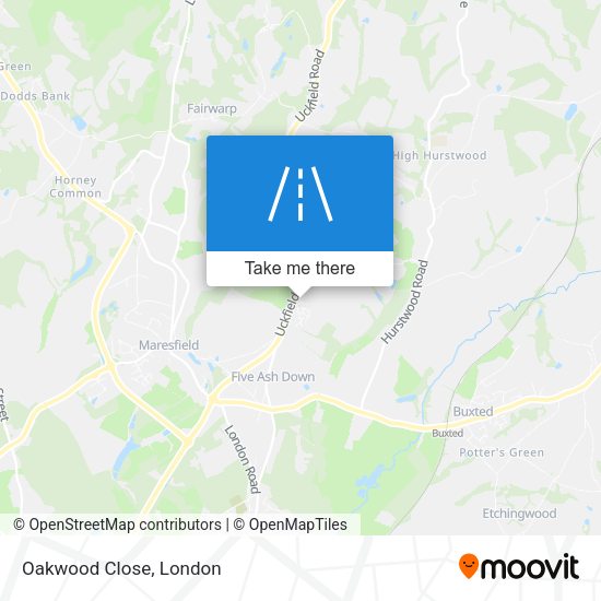 Oakwood Close map