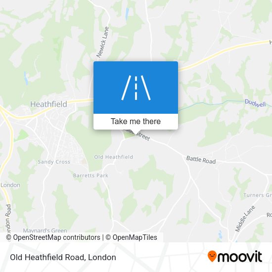 Old Heathfield Road map