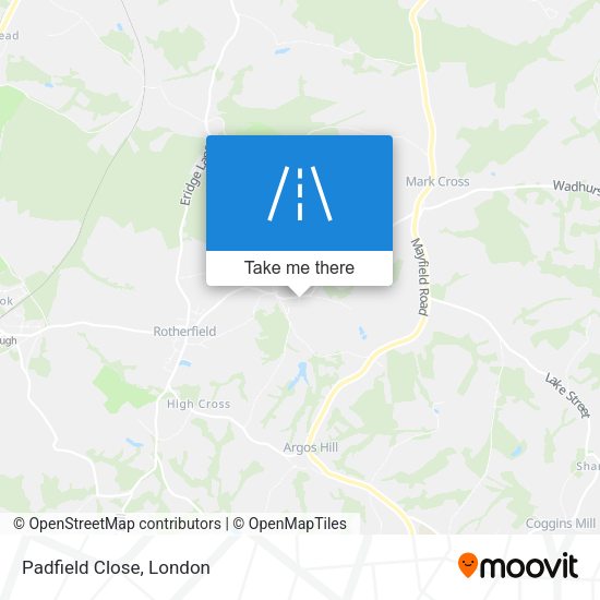 Padfield Close map