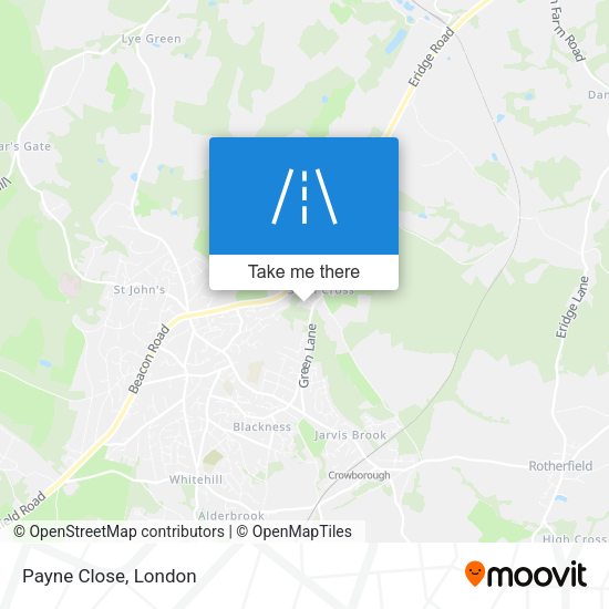 Payne Close map