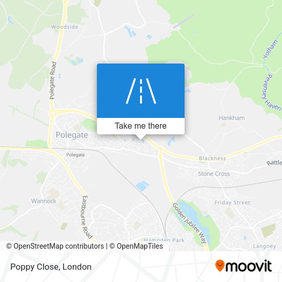 Poppy Close map