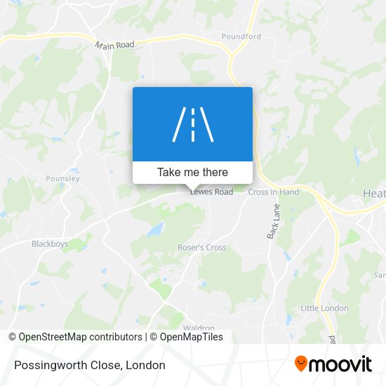 Possingworth Close map