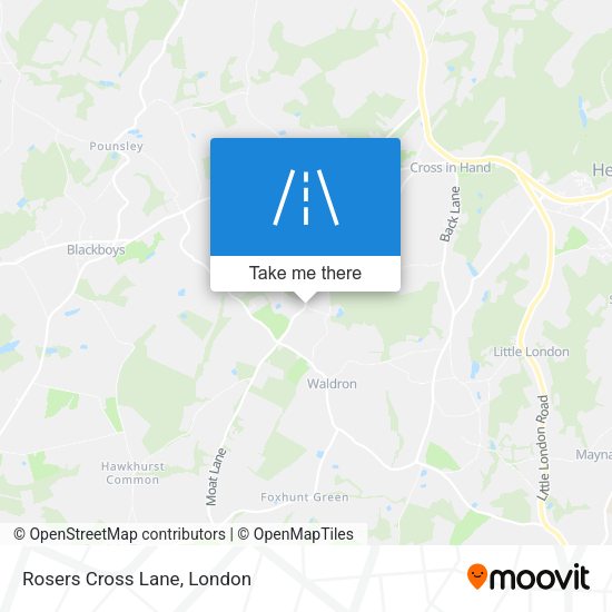 Rosers Cross Lane map