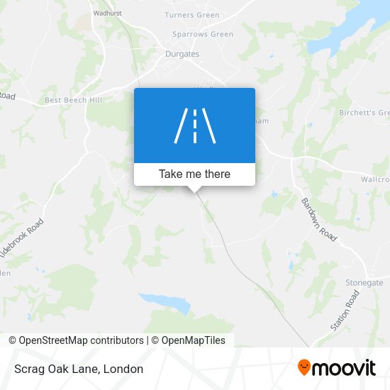 Scrag Oak Lane map