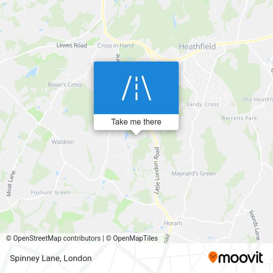 Spinney Lane map