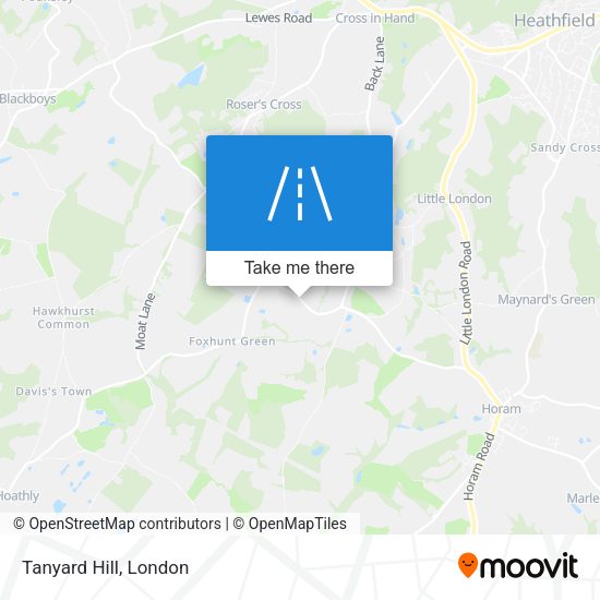 Tanyard Hill map