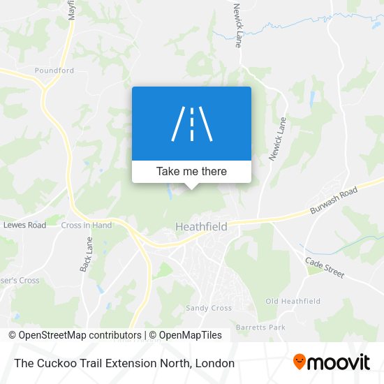 The Cuckoo Trail Extension North map