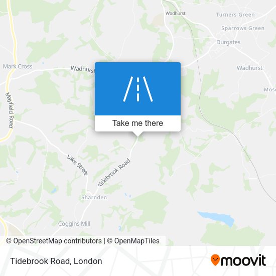 Tidebrook Road map